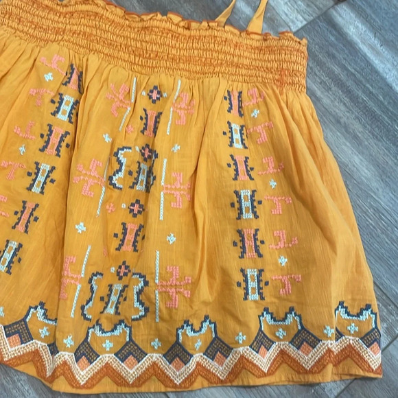 ANTHROPOLOGIE Aliza Embroidered Smocked Swing Tank Babydoll Size Small - Picture 6 of 10
